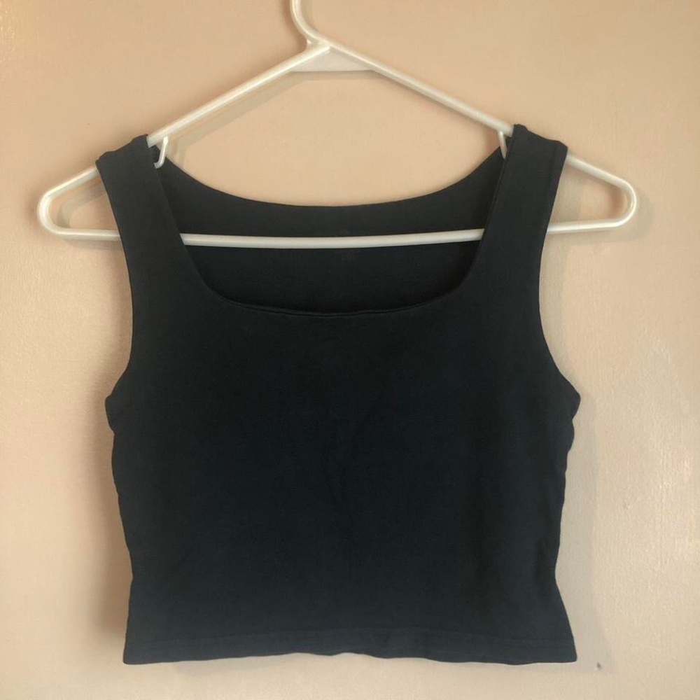 Brandy Melville Black Square-Neck Top